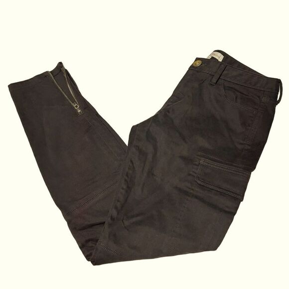 Banana Republic Heritage Collection Rich Chocolate Dark Brown Ankle Cargo Pants - Picture 1 of 10